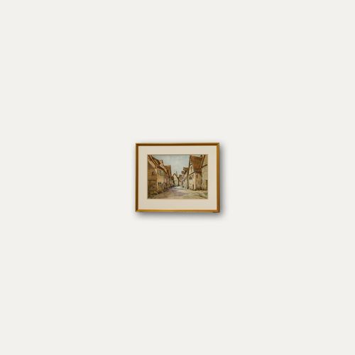 Tom Clough (1867 1943) Early 20th Century Watercolour, The Village In June photo vinterior