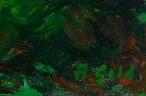 Anton Gold (1914 1970) Mid 20th Century Oil, Looking To The Mountains photo vinterior
