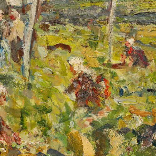Alexander Andreyevich Lopadkin (1922 1996) 1994 Oil, Working The Fields photo 963.0