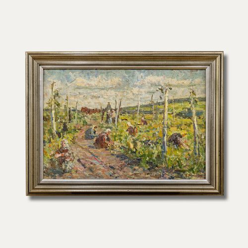 photo for sale Alexander Andreyevich Lopadkin (1922 1996) 1994 Oil, Working The Fields