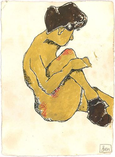 Ben Carrivick Contemporary Watercolour, Nude photo furniture