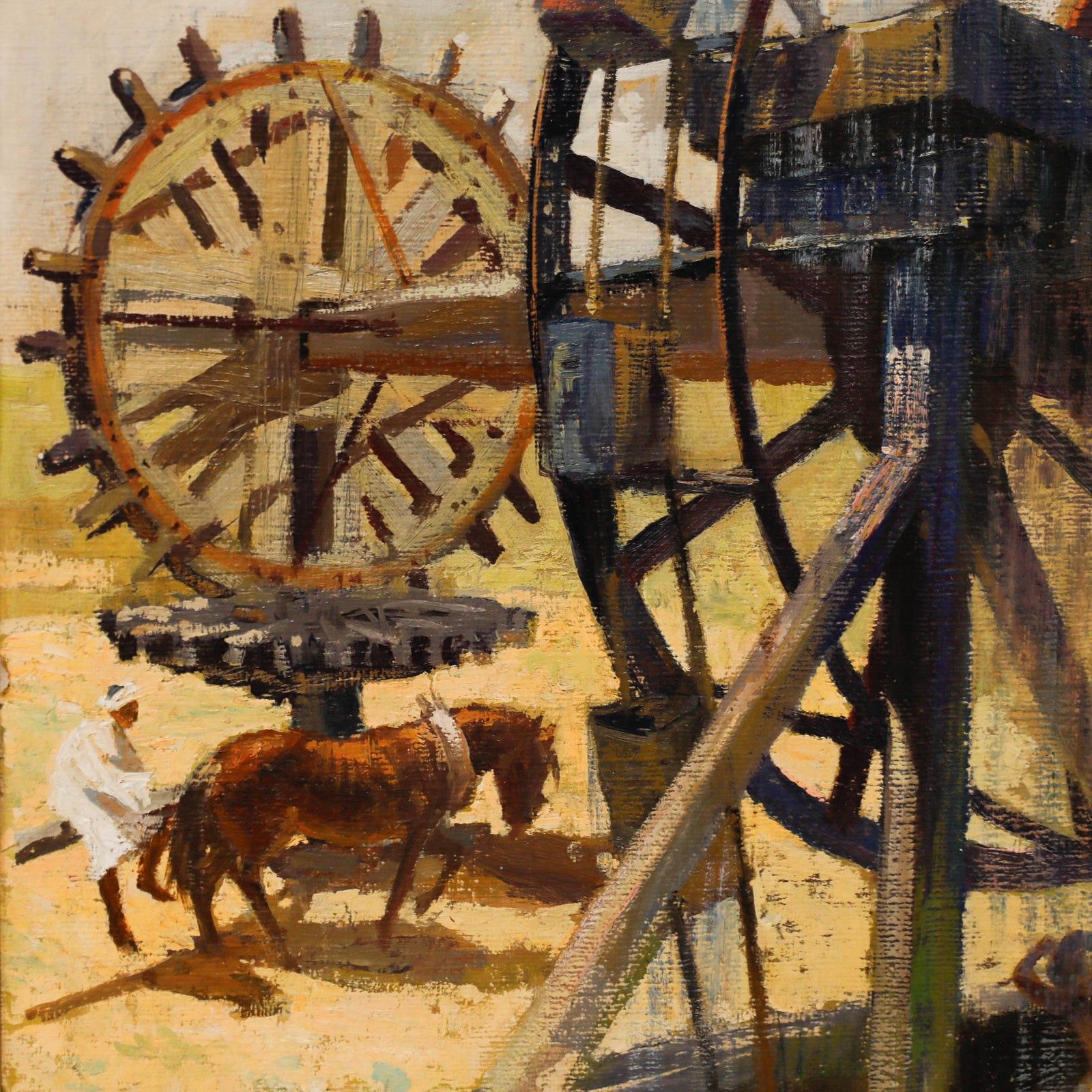 Clifford Charles Turner (1920 2018) 20th Century Oil, Horse Mill photo Art