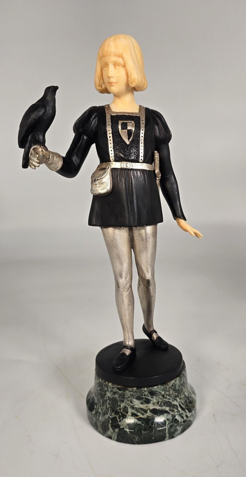 Home Decor Gotthilf Jaeger, A Pair Of Bronze And Ivory Figures, The Falconer And The Casket Bearer Circa 1925 photo