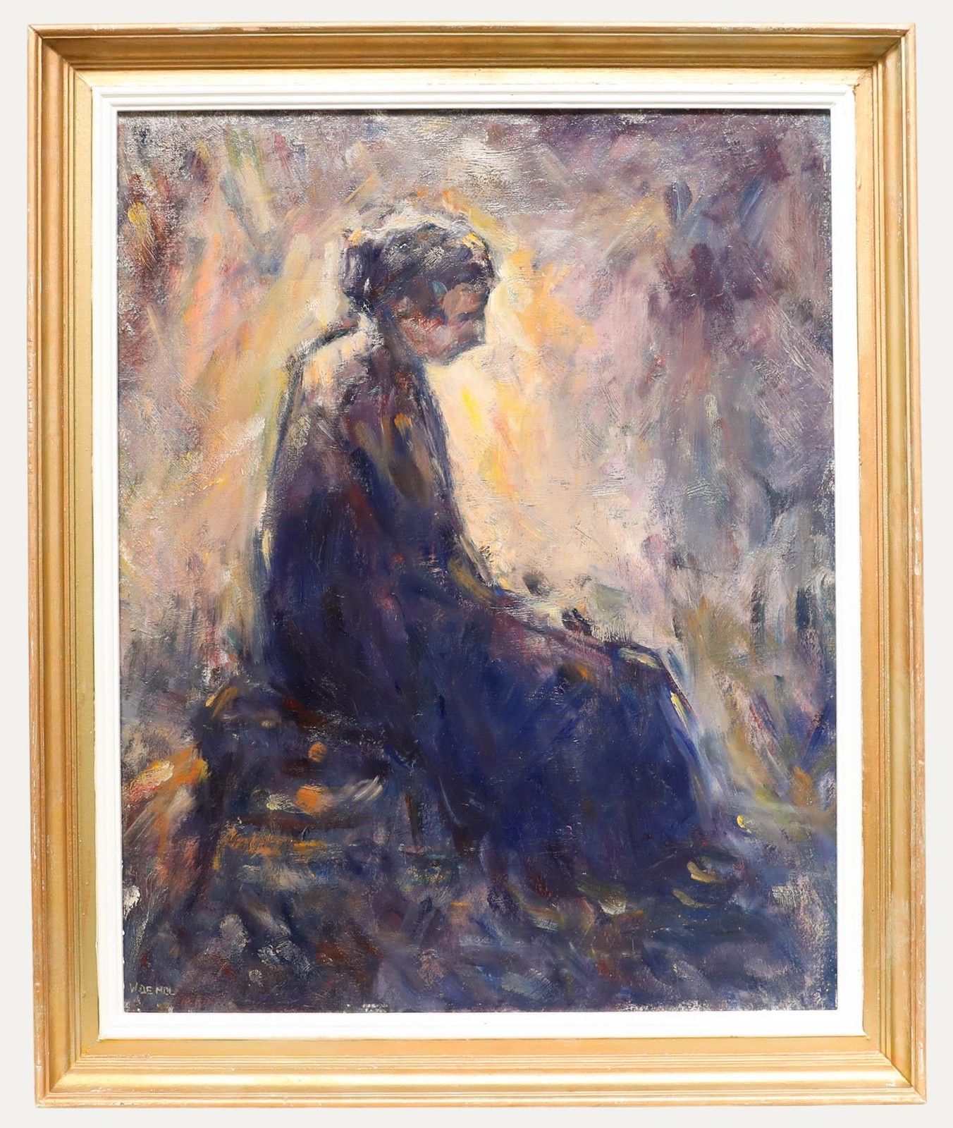 William De Mol (B.1932) Framed 20th Century Oil, Portrait Of A Woman