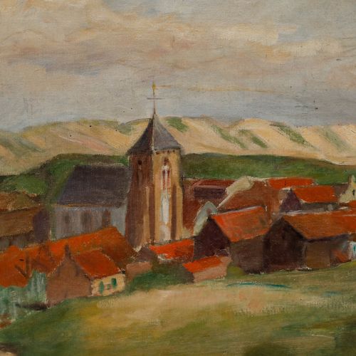Cecile Hertz Eyrolles (1875 1974) Mid 20th Century Oil, A Village In Normandy photo 399.0