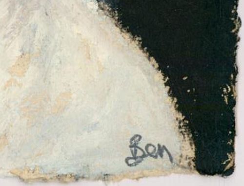 Ben Carrivick Contemporary Oil, In Profile On Black photo for sale
