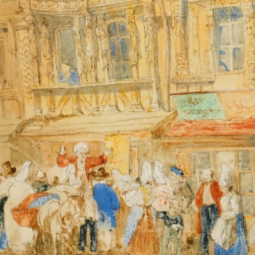 After Richard Parkes Bonington Watercolour, Maison Grande Rue St. Pierre photo Art