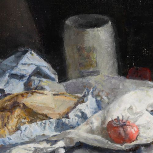 George Weissbort (1928 2013) 20th Century Oil, Cob Loaf In Cloth photo Art