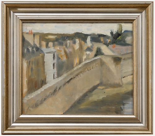 Cecile Hertz Eyrolles (1875 1974) Framed Oil, View From The Ramparts