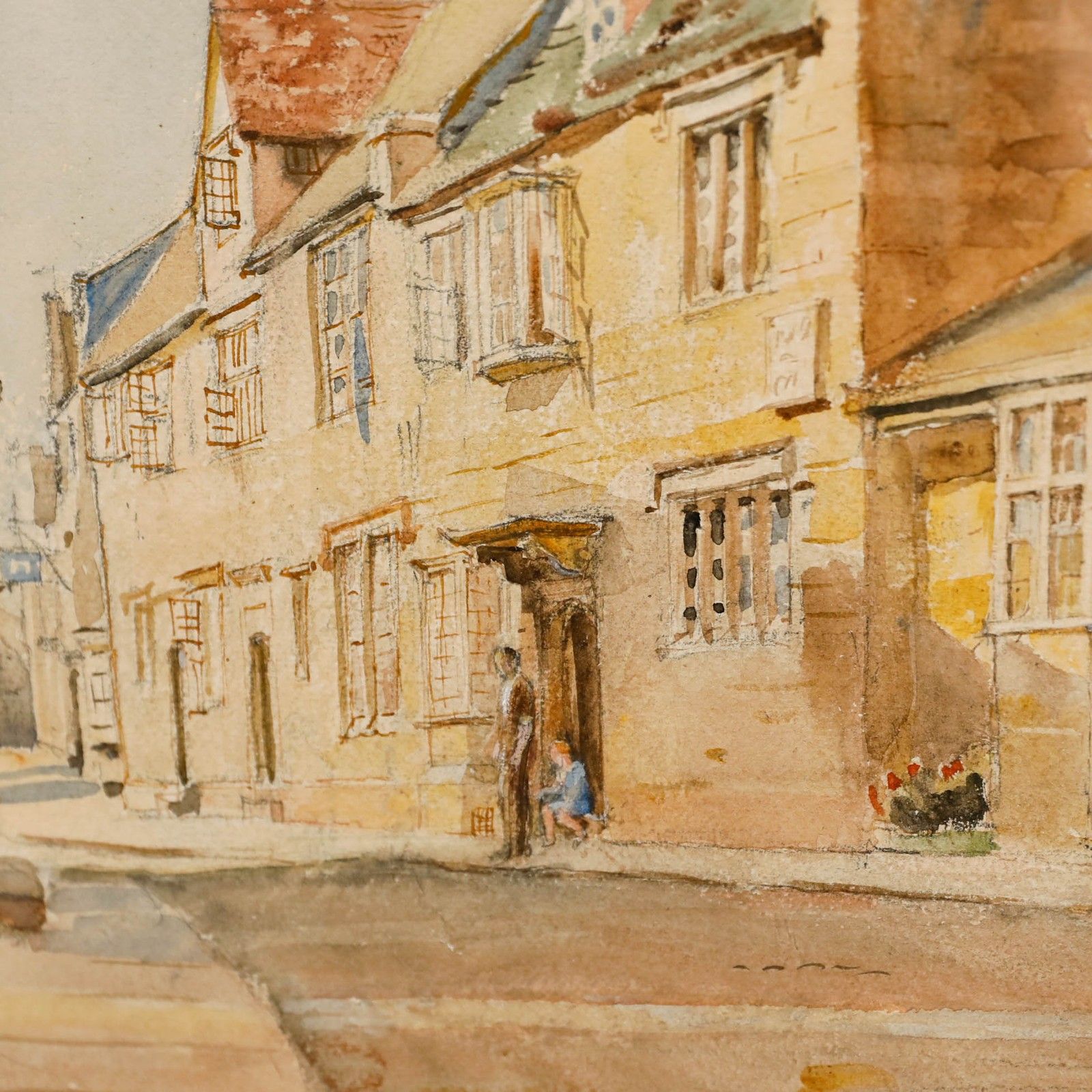 Alfred Henry Hart (1866 1953) Framed Watercolour, A Street In Chipping Camden photo Art