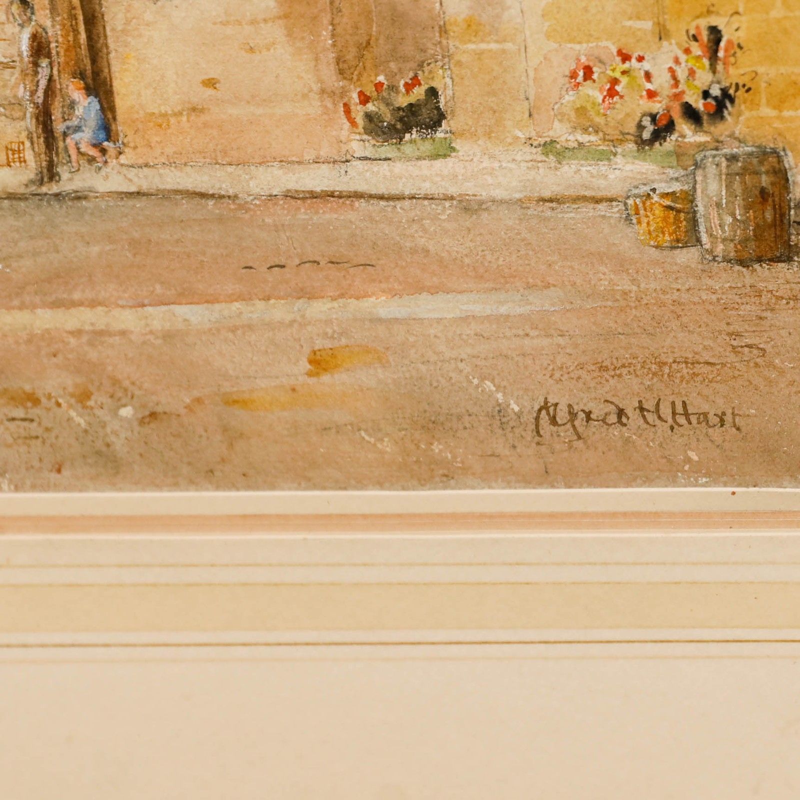 Alfred Henry Hart (1866 1953) Framed Watercolour, A Street In Chipping Camden photo vinterior