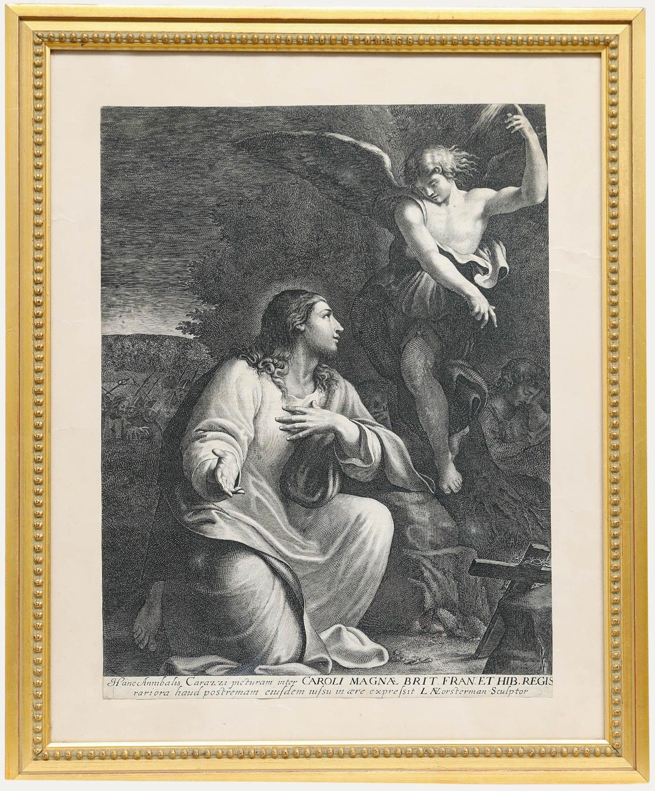 After Annibale Carracci (1560 1609) 1627 Engraving, The Agony In The Garden