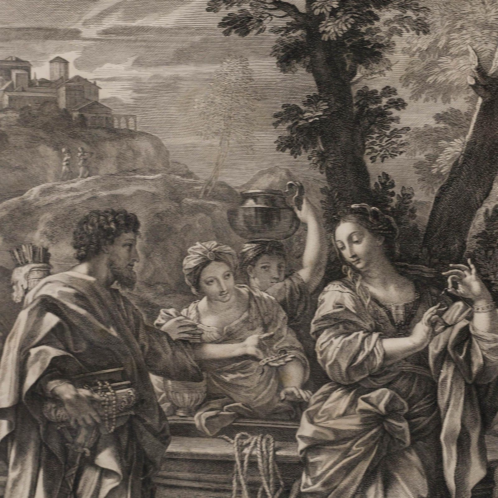 Robert Van Audenaerde After Carlo Maratti Engraving, Rebecca At The Well photo Art