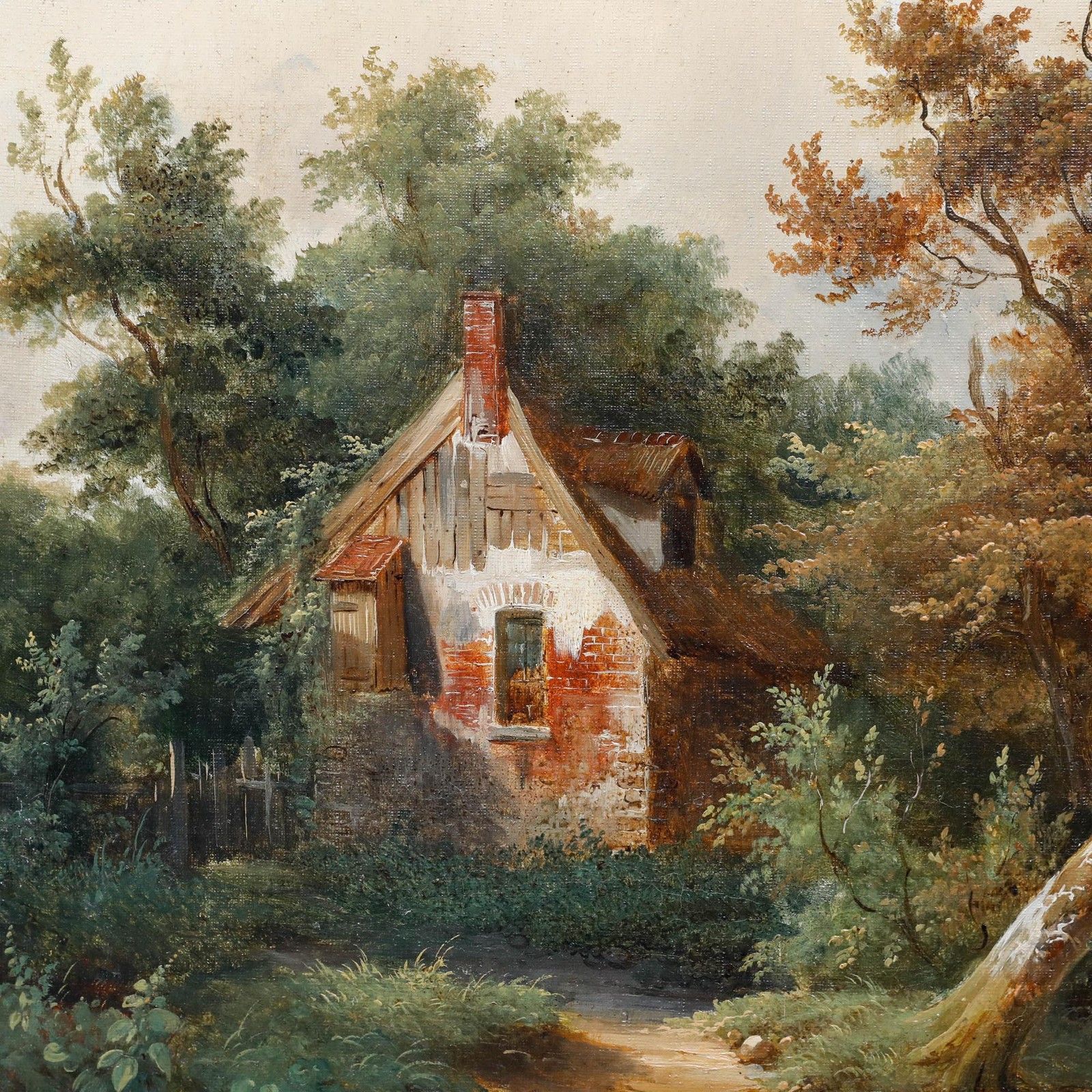 19th Century Oil Across The Bridge photo 274.0