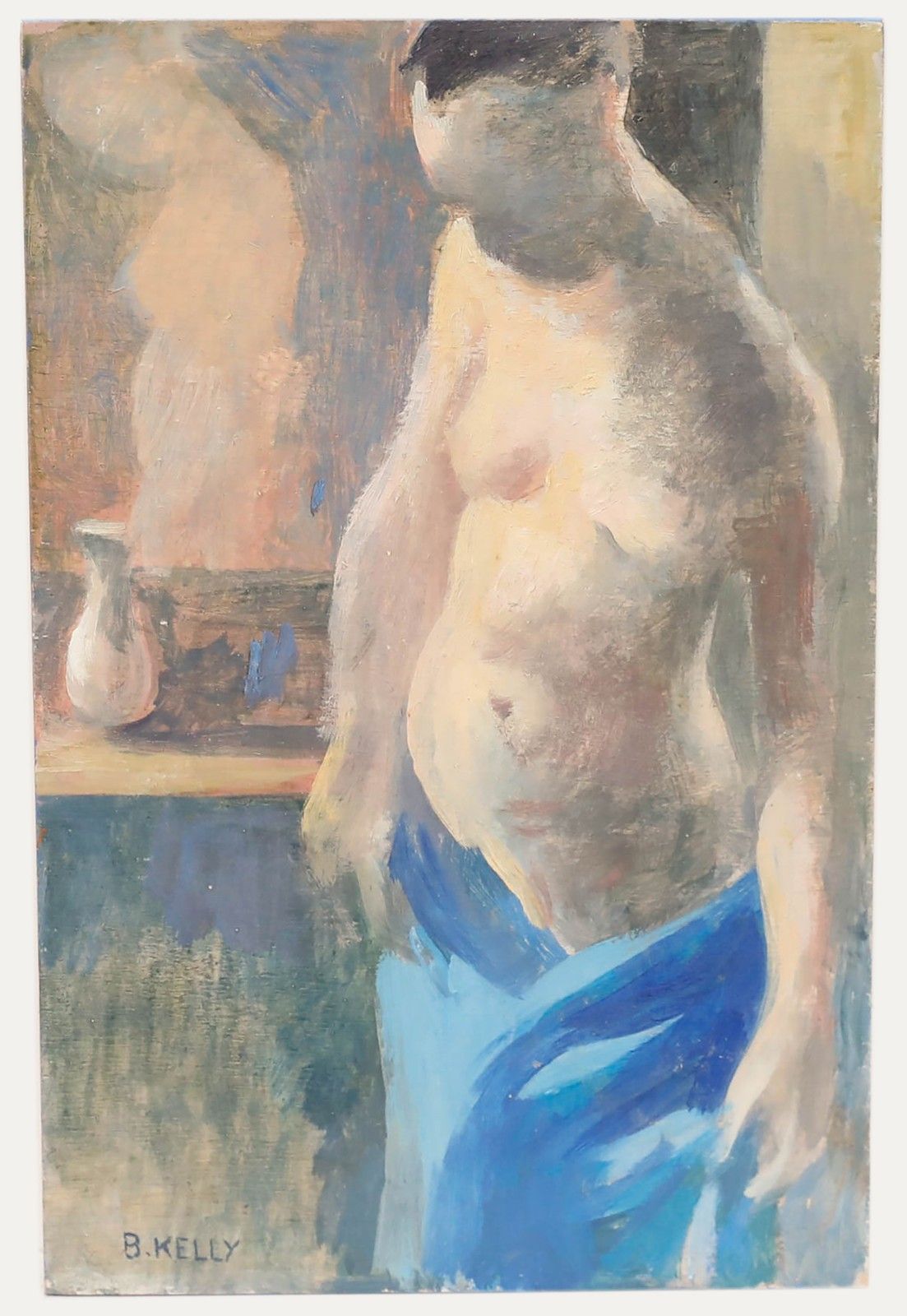 Bernadette Kelly (B.1933) 20th Century Oil, The Blue Towel