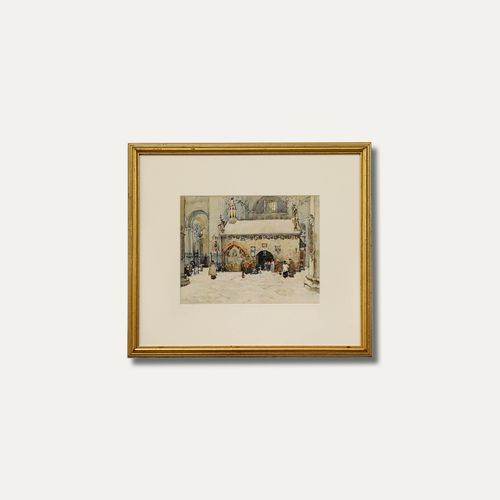 Robert Charles Goff (1837 1922) Framed 1907 Watercolour, La Porziuncola photo buy