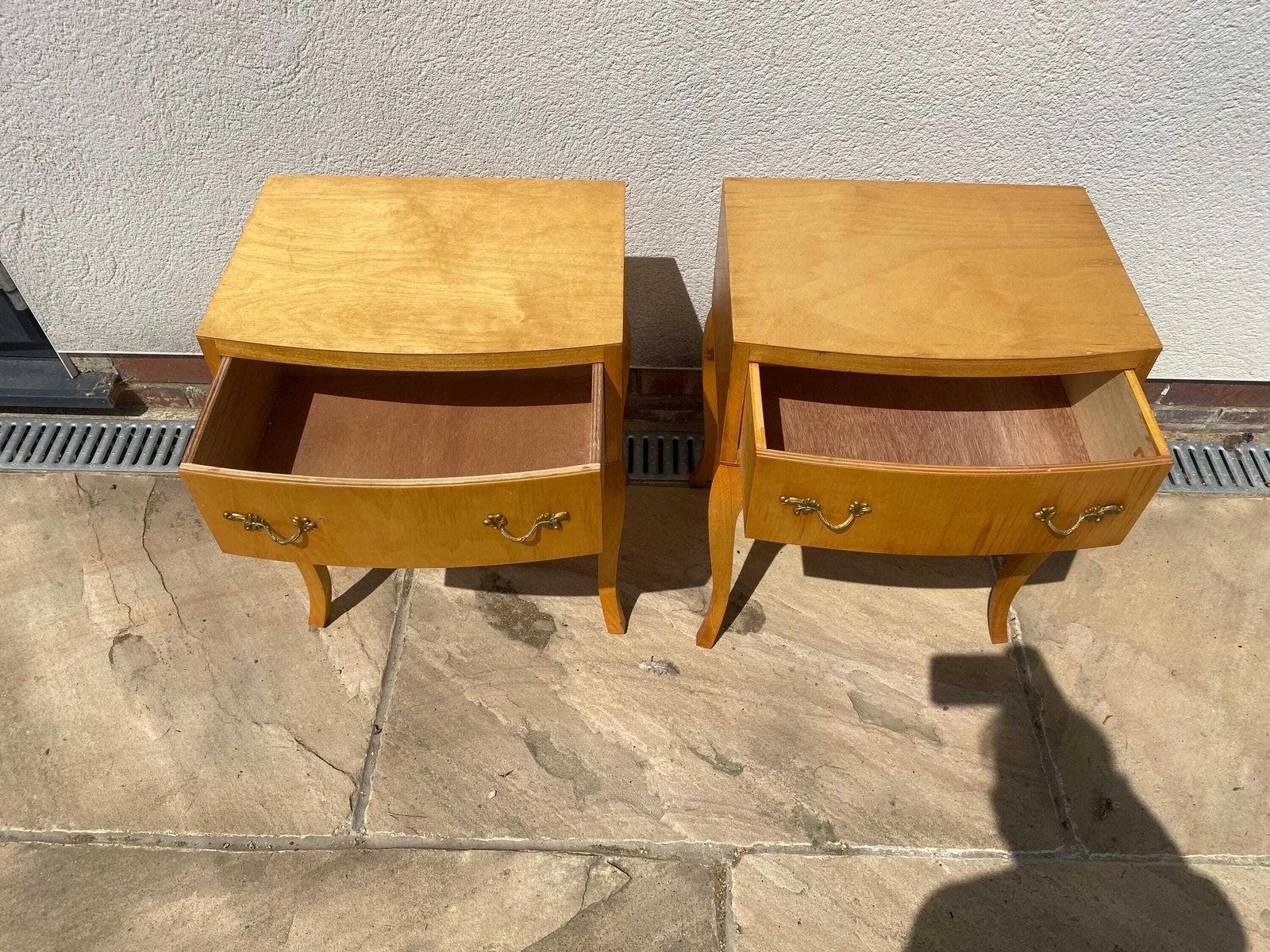 Pair Of Antique Vintage Bedside Tables Chests Lamp Stands photo furniture