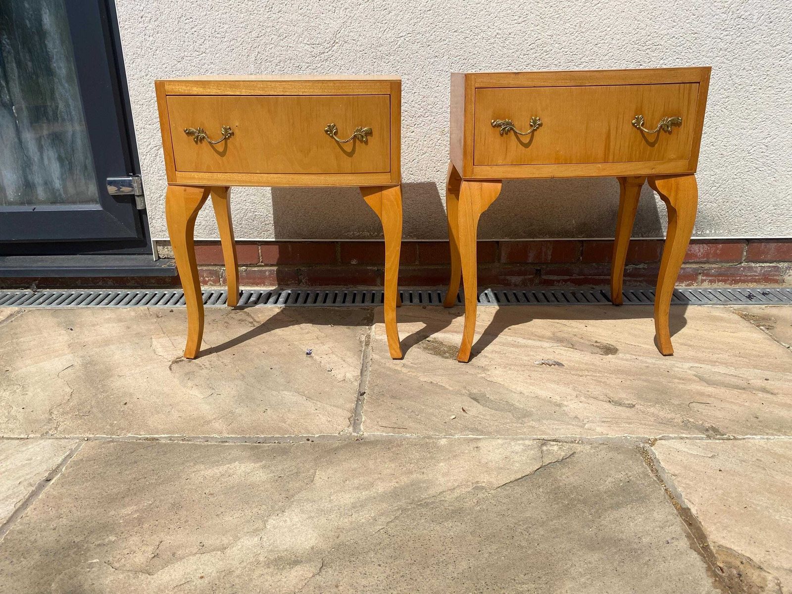 Pair Of Antique Vintage Bedside Tables Chests Lamp Stands photo buy