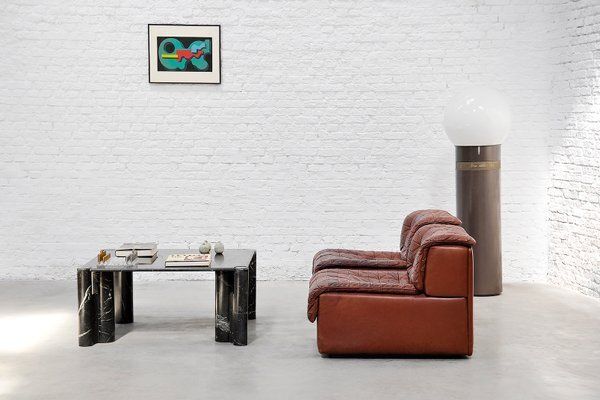 photo furniture Nero Marquina Marble Coffee Table By Gae Aulenti, 1970s