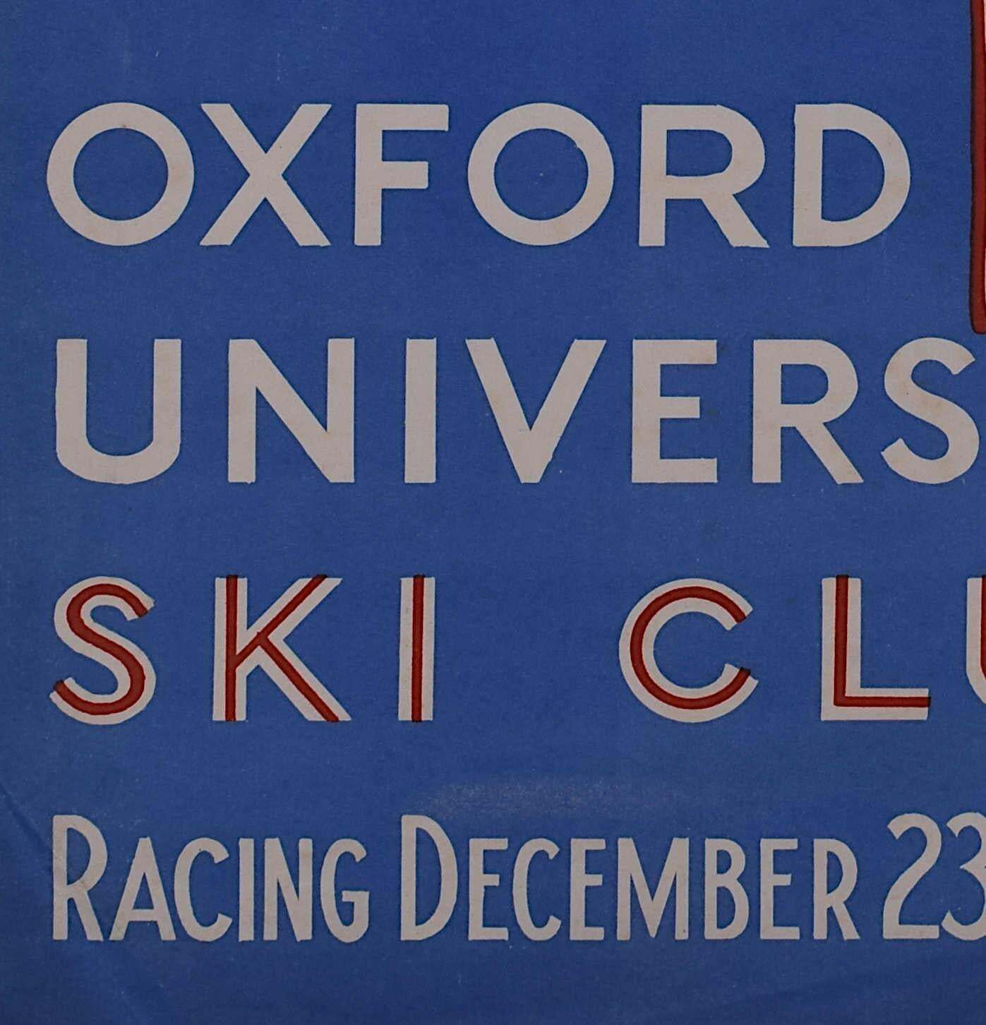 'Join The Oxford University Ski Club', 1934/35 Varsity Poster By James Riddell photo Art