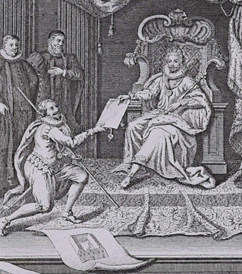 The Oxford Almanack 1744, Engraving By Joseph Skelton After G Vertue photo furniture