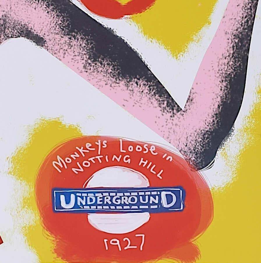 Monkeys Loose In Notting Hill, 1927, London Underground Travel Poster By Gill Bradley photo 244.0
