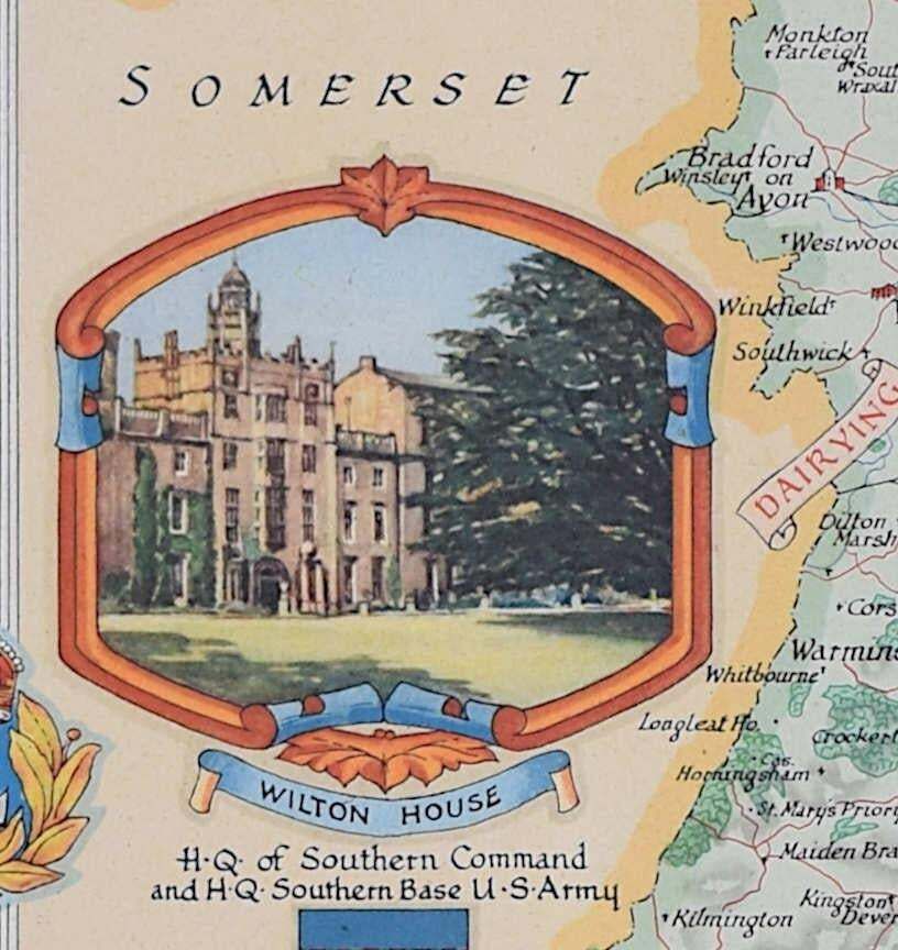 Wiltshire, Original Vintage Map By Donald Mccullough, 1946 photo 234.0