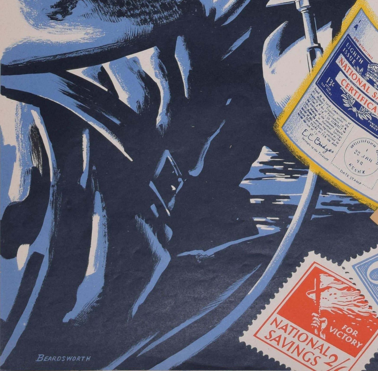 Mining For National Savings, Original Vintage Poster By Charles Beardsworth, C.1940 photo Art