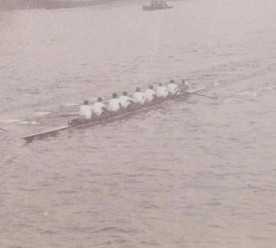 The Boat Race At Hammersmith, 1912, Original Vintage Albumen Print, 1912 photo for sale