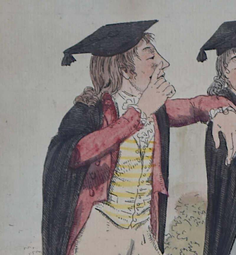 College Fun At The University Of Cambridge, Engraving By William Bunbury, C.1790 photo furniture