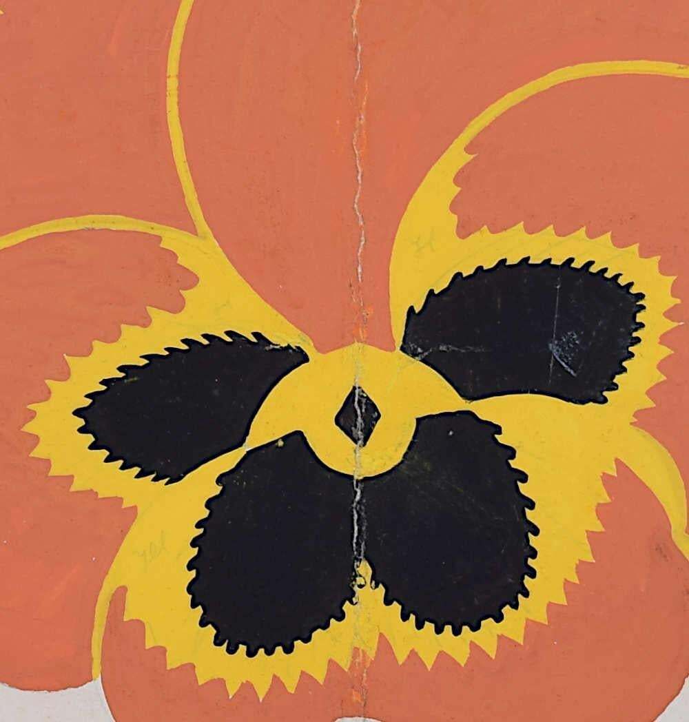 Pansies, 1930s Art Deco Design By A. E. Halliwell photo furniture