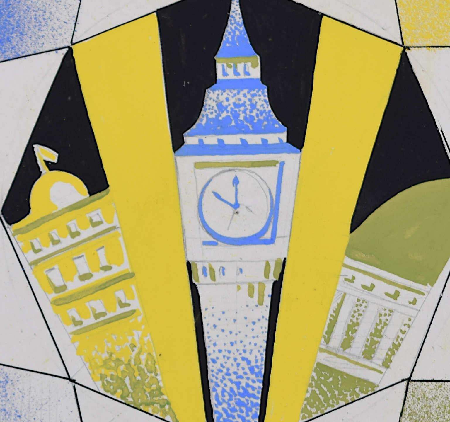 The Jewel That Is London, 1930s Art Deco Poster Design By A. E. Halliwell photo furniture