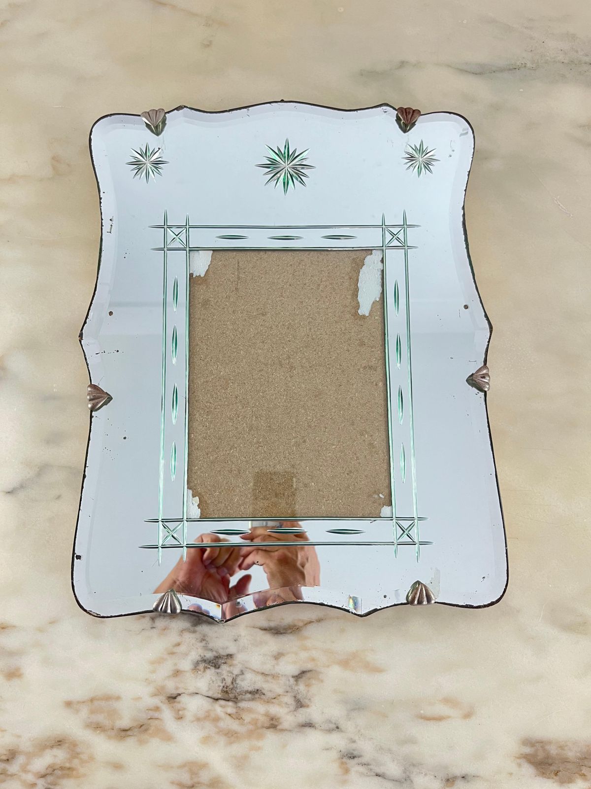 photo vinterior Large Mid Century Murano Glass Wall Photo Holder, 1950s