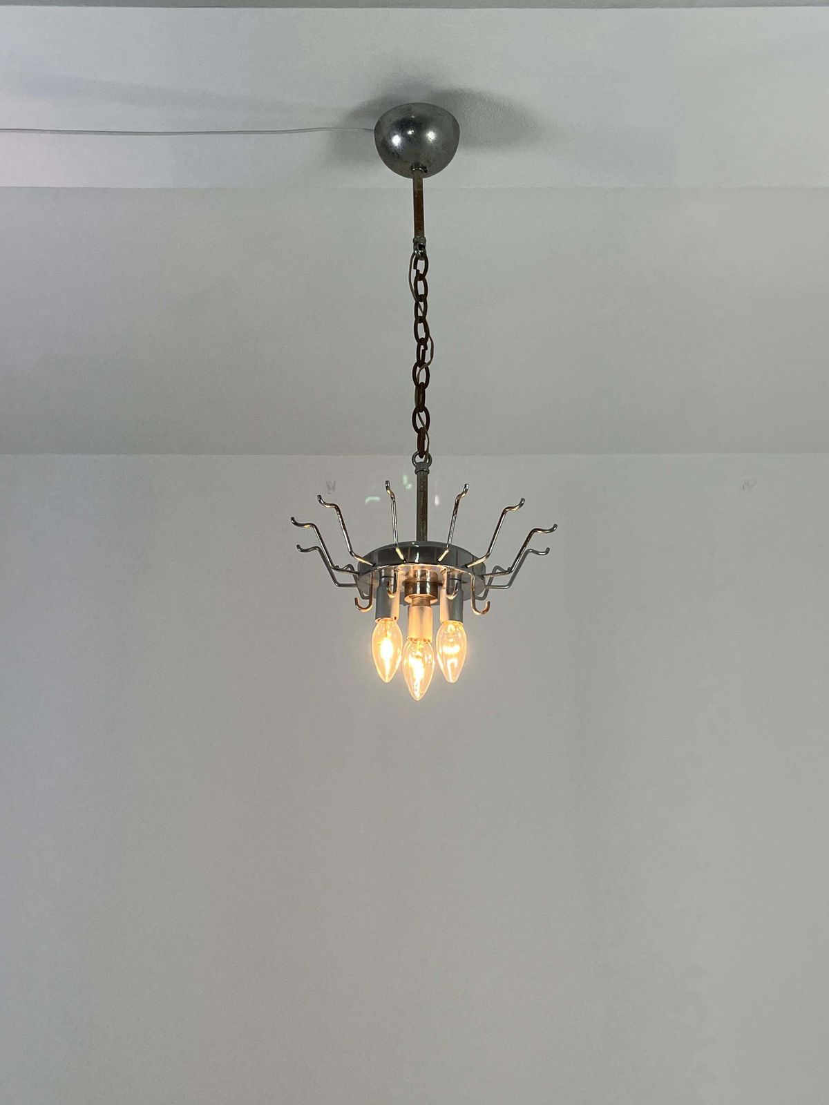 photo vinterior Mid Century Murano Glass 4 Light Chandelier, 1960s