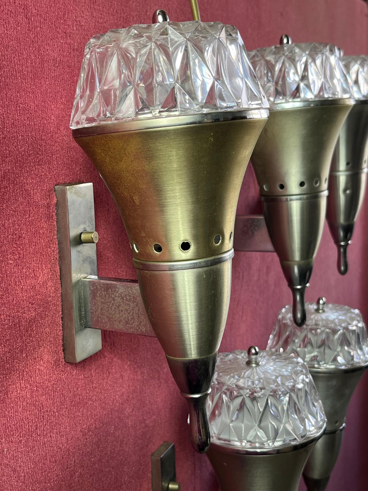 Set Of 5 Mid Century Wall Lamps Attributed To Ignazio Gardella For Azucena 1960s photo for sale