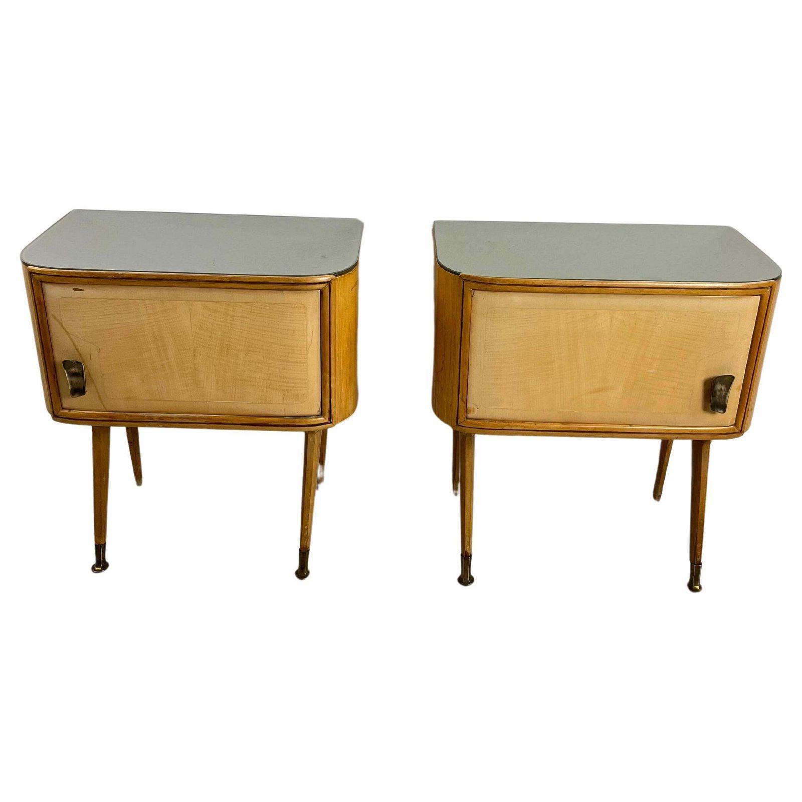 Set Of 2 Mid Century Bedside Tables Attributed To Vittorio Dassi 1959