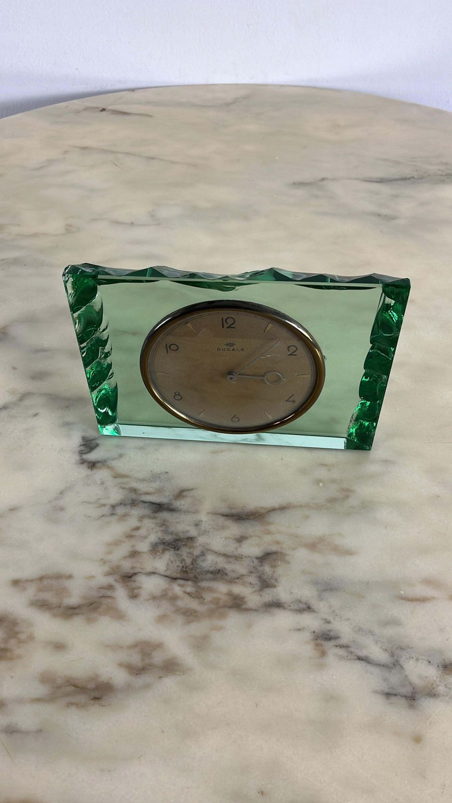 Mid Century Max Ingrand For Fontana Arte Murano Glass Table Clock 1960s photo Home Decor