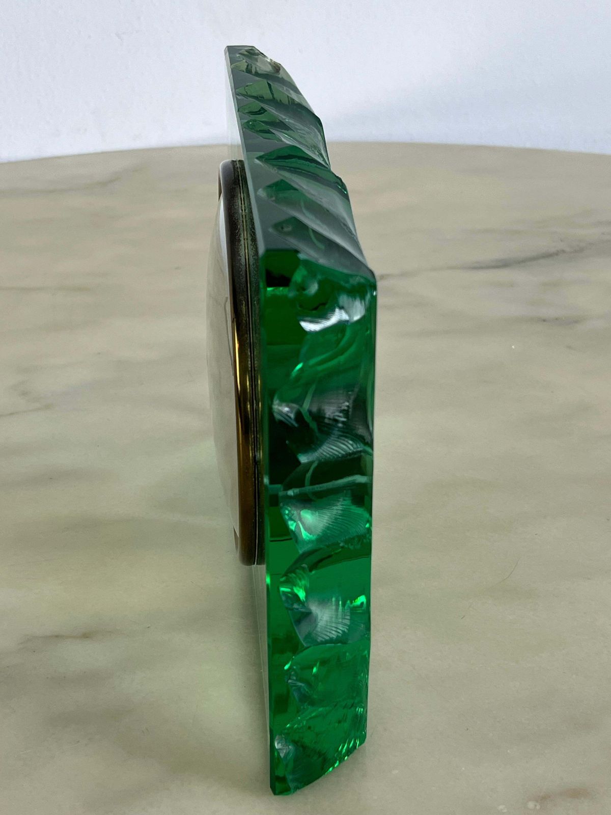 photo buy Mid Century Max Ingrand For Fontana Arte Murano Glass Table Clock 1960s