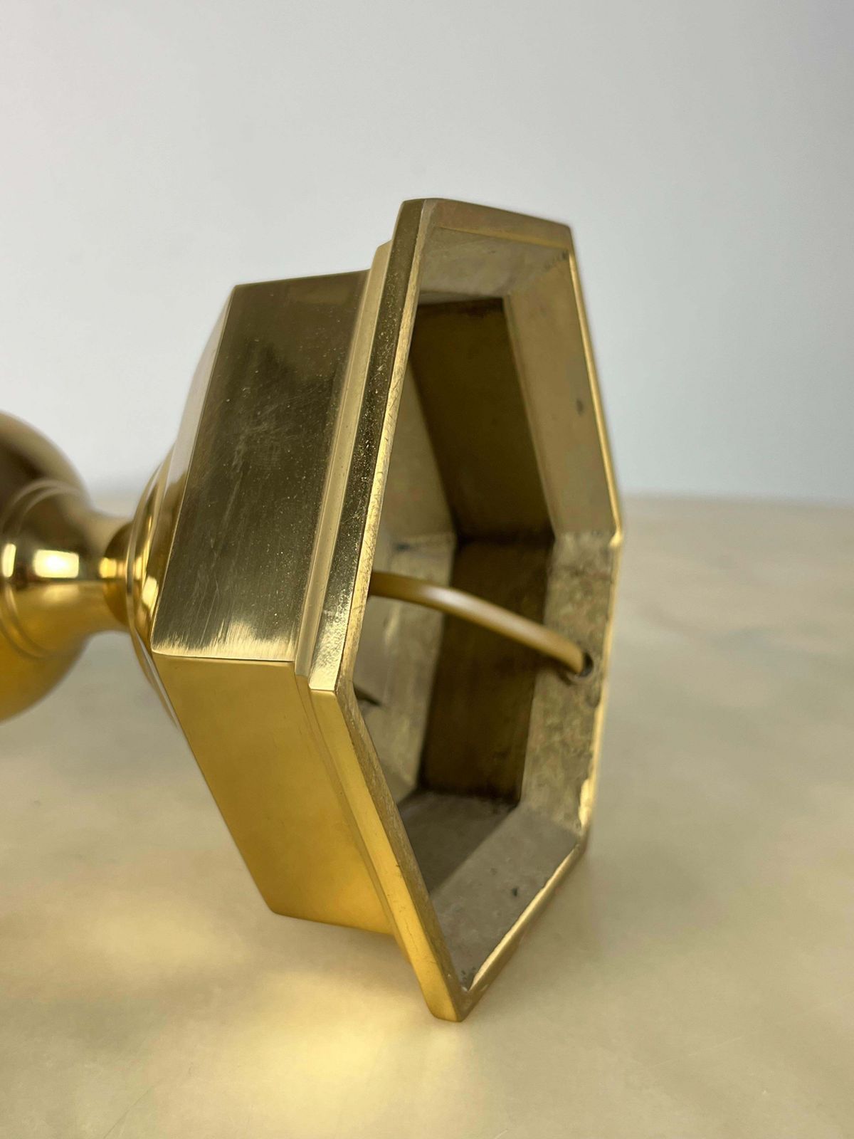 photo buy Set Of 3 Italian Brass Table Lamps, 1980s