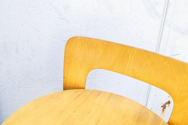 K65 Curved Birch And Plywood Stools By Alvar Aalto For Artek, 1970s Set Of 2 photo Furniture