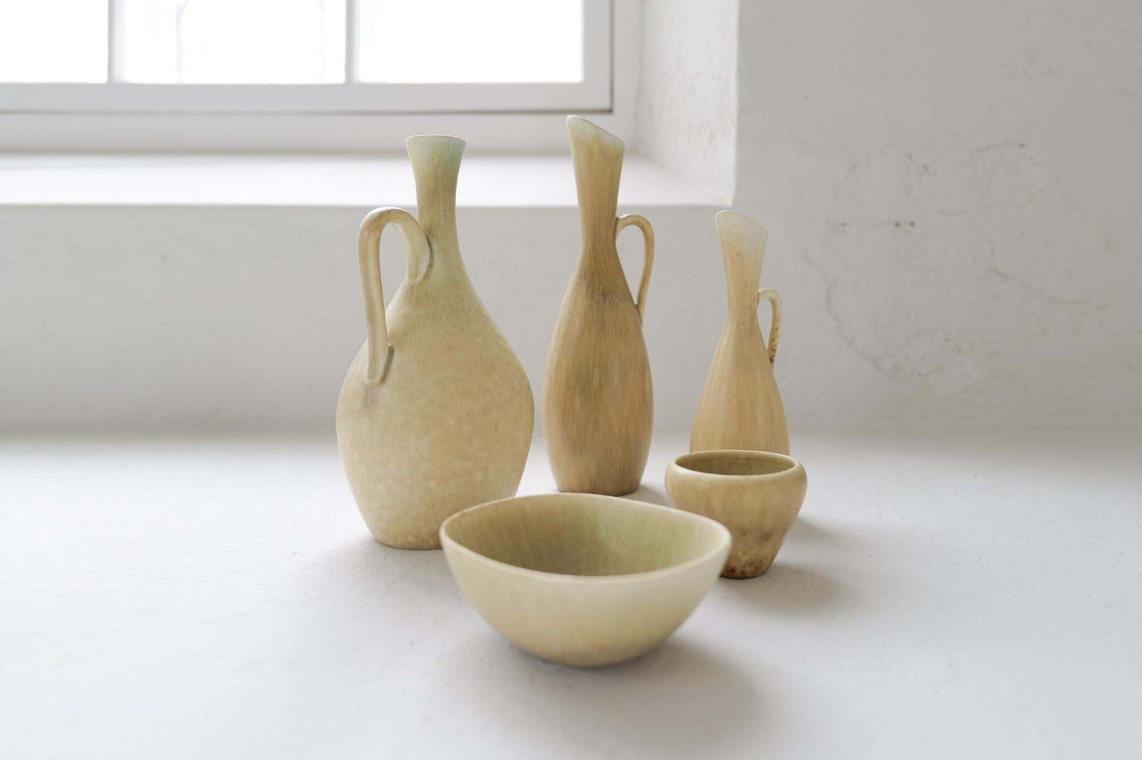 Midcentury Modern Groupe Of 5 Vessels Rörstrand Sweden 1950 photo vinterior