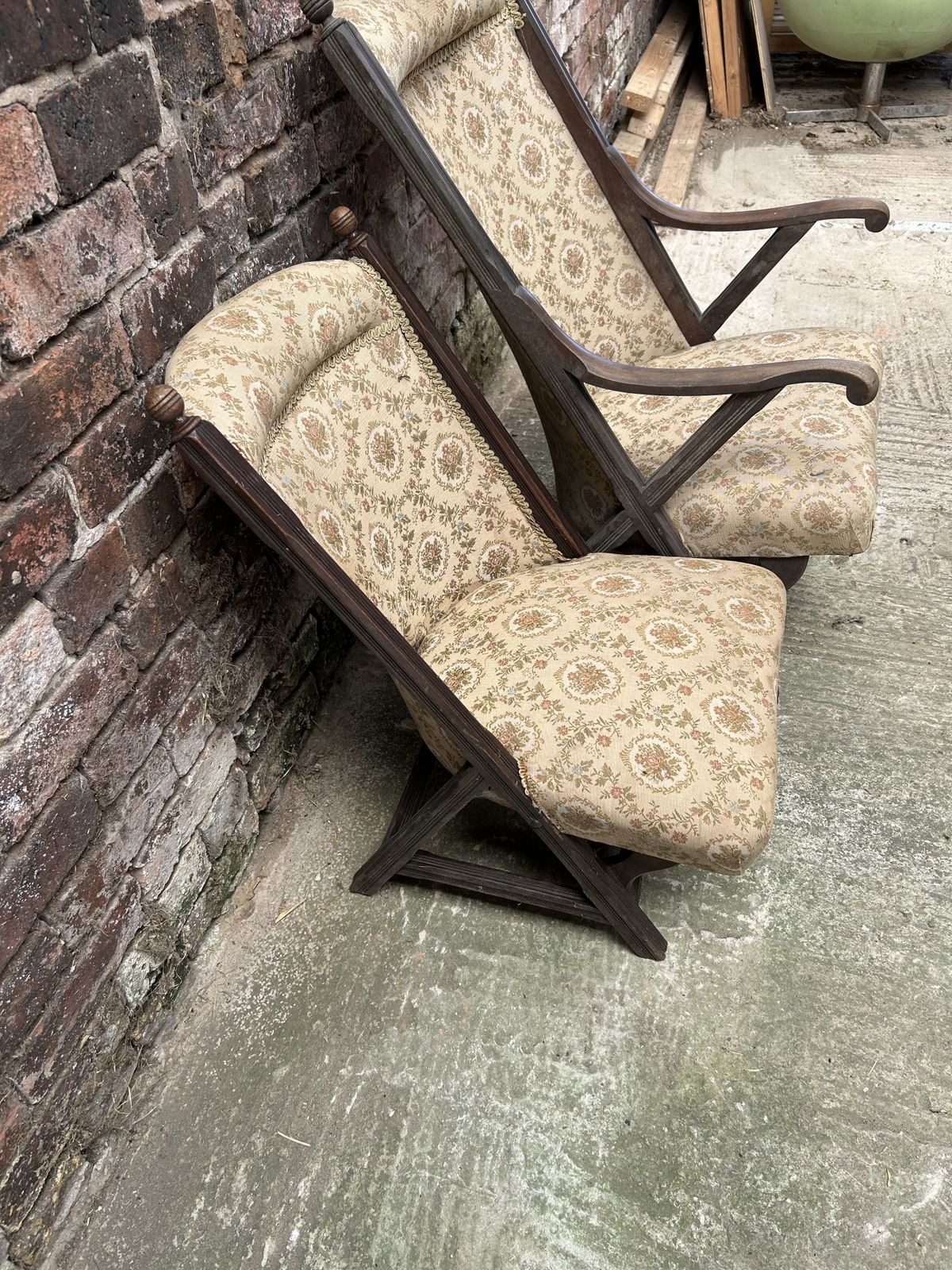 Ladies And Gentleman's 1900's Steamer Easy Chairs photo furniture