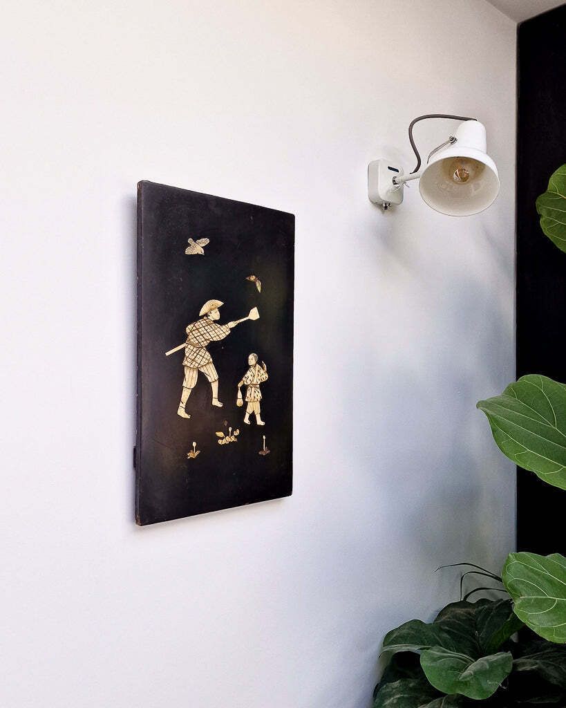 Antique Japanese Shibayama Lacquer Wooden Panel / Wall Art photo for sale