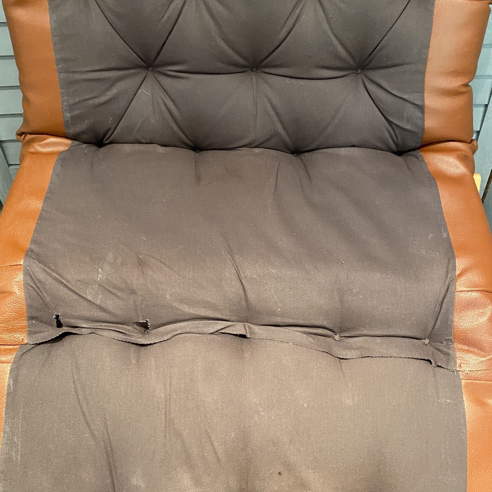 Furniture Mcm Vintage Homa 70s Brown Swivel Lounge Chair Leather Tufted Bentwood Arms photo