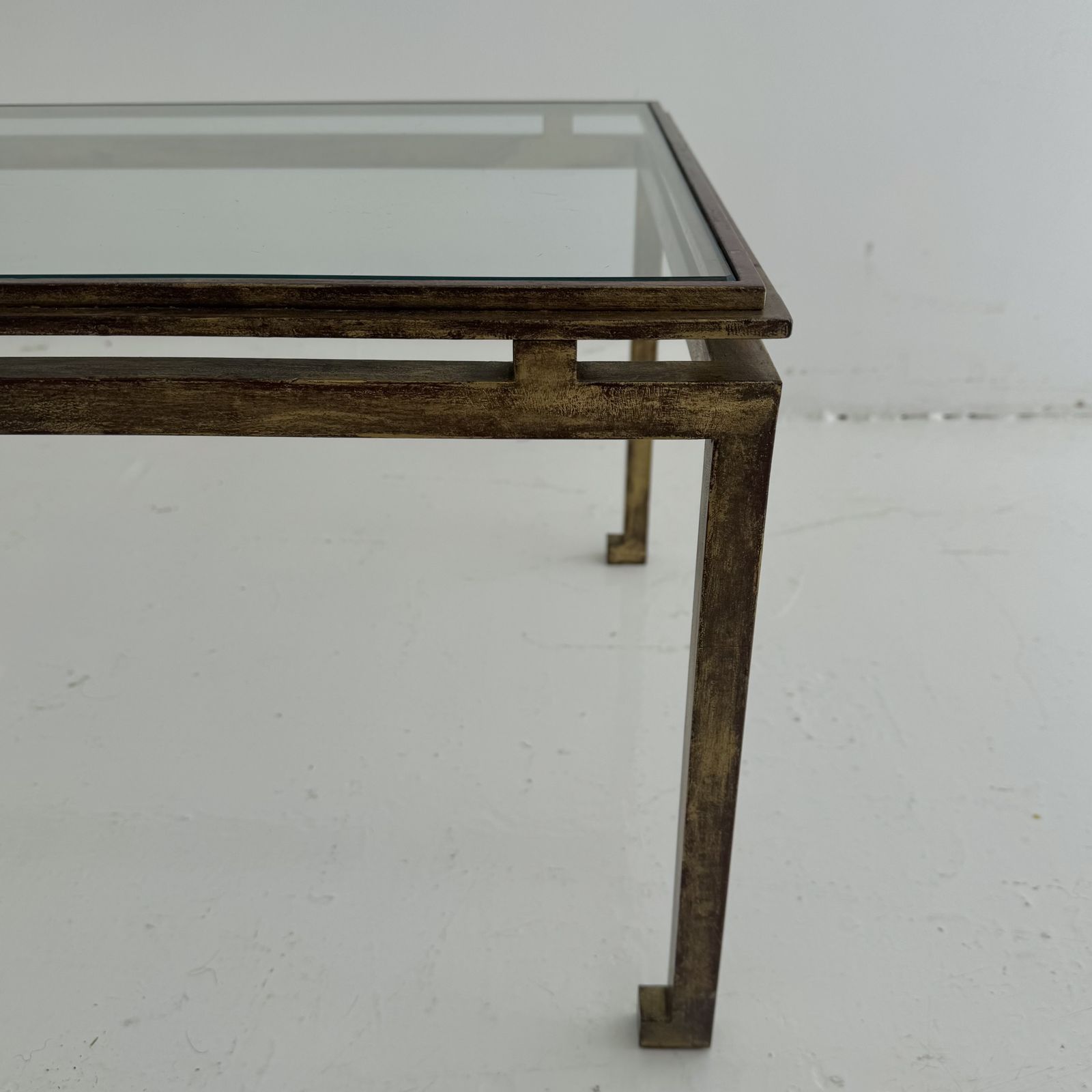 A 1950s French Gilt Bronze Maison Ramsay Coffee Table photo vintage
