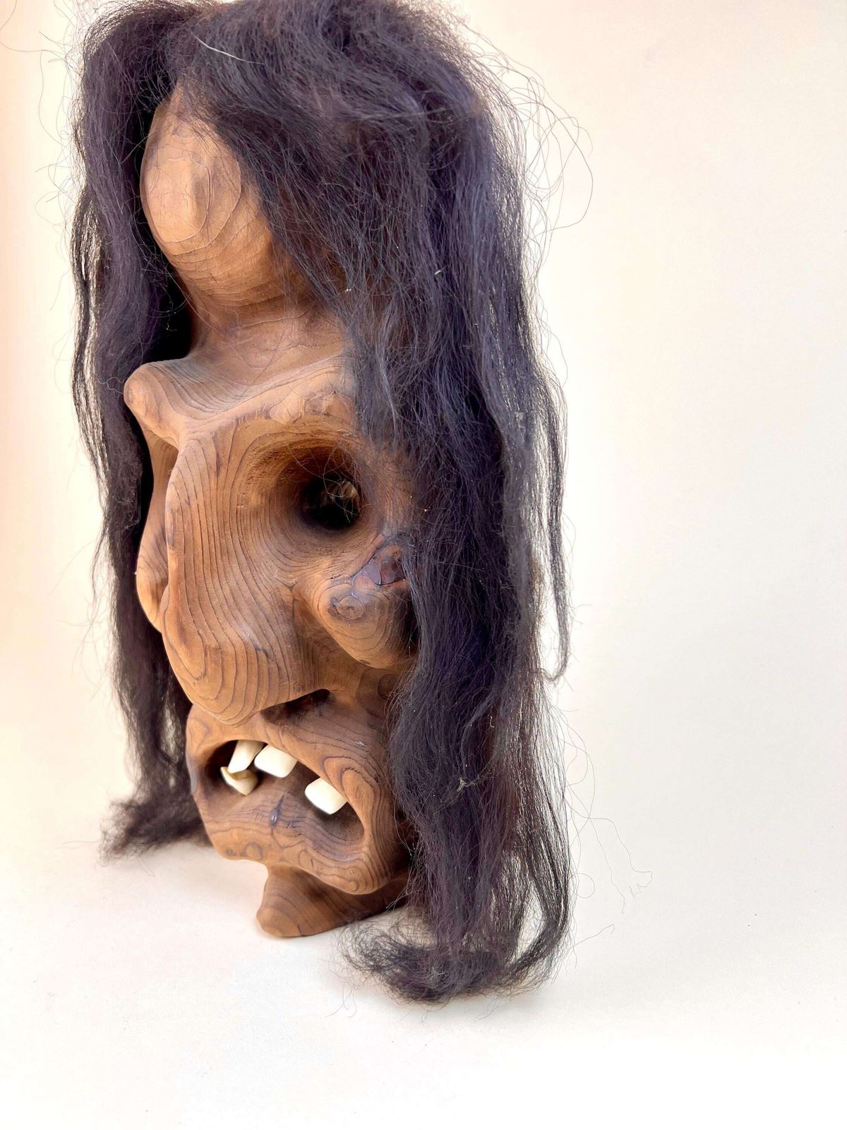 photo furniture Vintage Swiss Wall Mask, Tschäggättä Mask, Original Lötschentaler Mask, Traditional Wall Mask