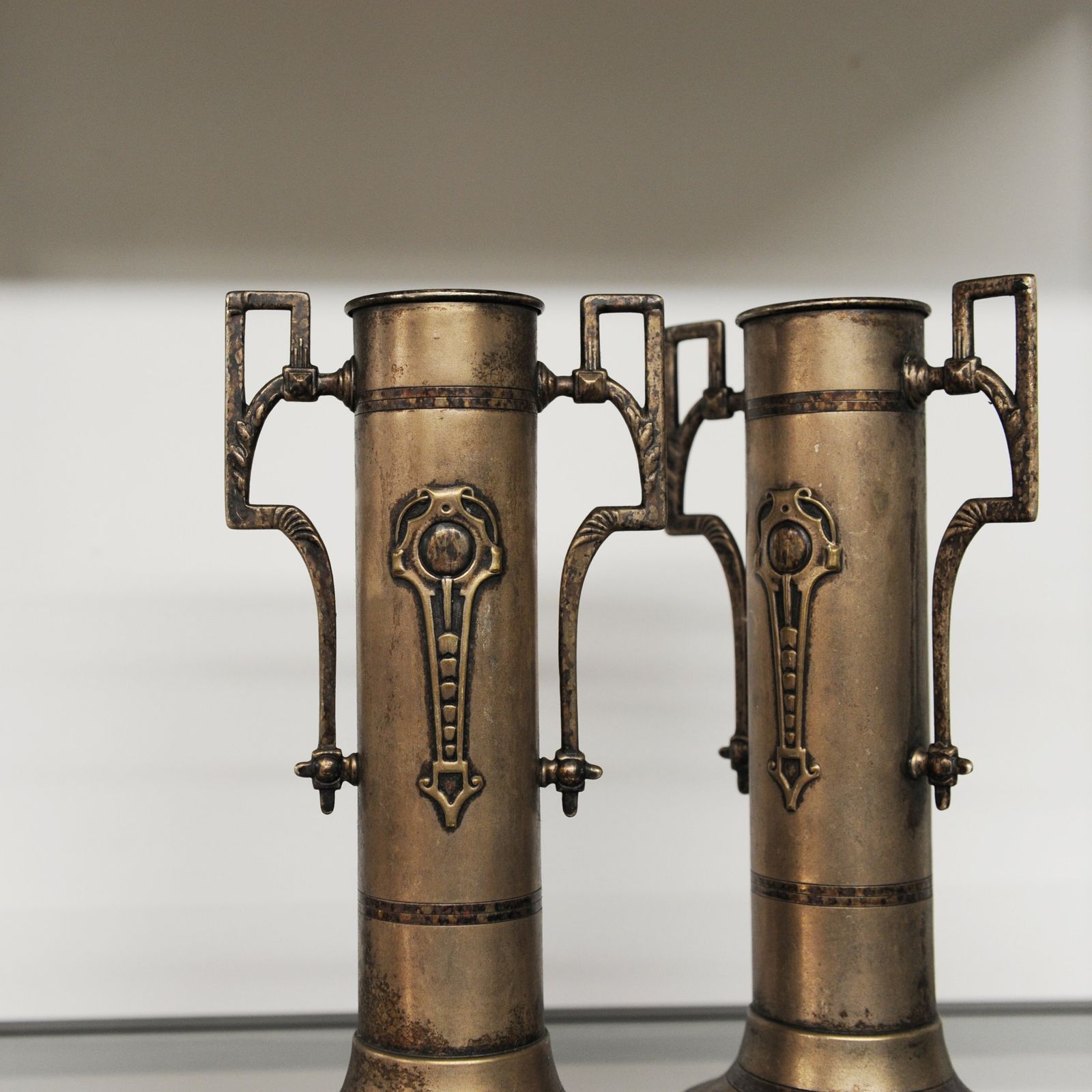 Art Nouveau Vases Attributed To Beldray England, 1900s photo buy