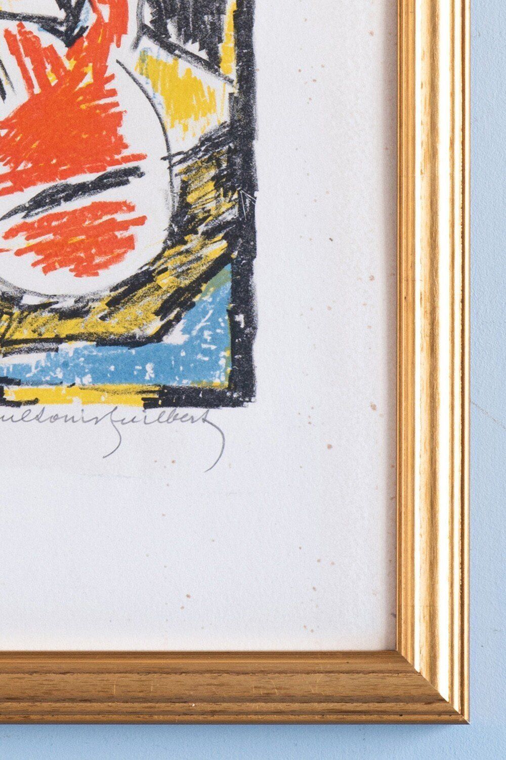 Paul Louis Guilbert, Still Life With Statue, Lithograph On Paper, Midcentury photo buy