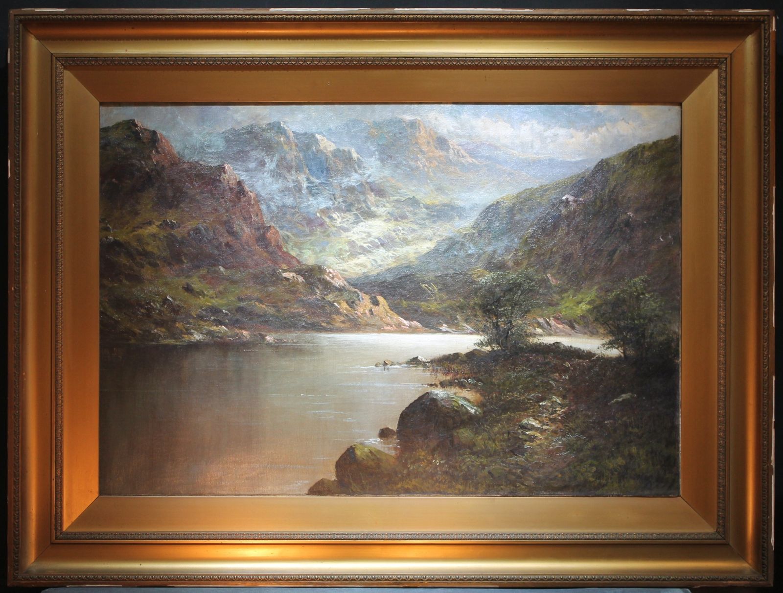 19th Century Fine Art Landscape Painting By H Cooper.