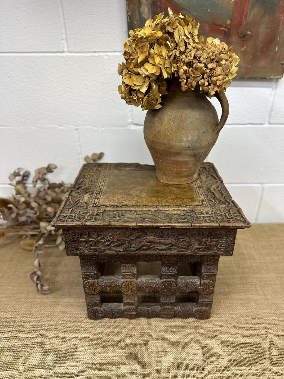 Chinese Antique Hardwood Scribe Campaign Travelling Table photo vinterior